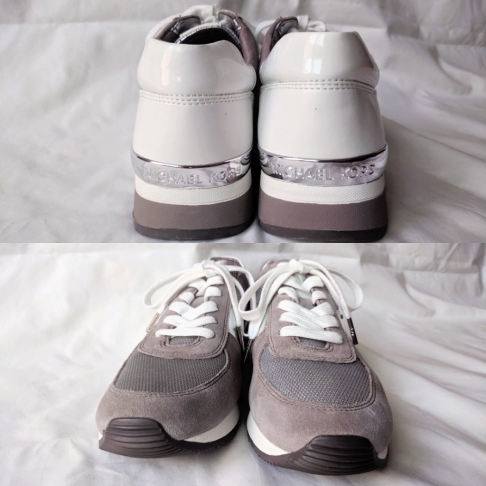 Michael Kors Allie Trainers Silver/Pearl Grey 10M - Picture 5 of 6